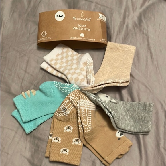 6 pairs Organic Cotton Baby Socks Set- 3-12 months - Picture 1 of 1